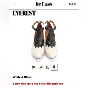 Fluevog Women’s Everest off-white/black size 9